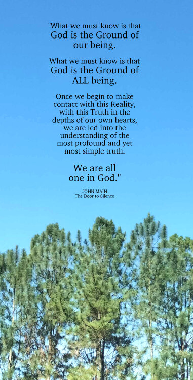 John Main says we are all one in God.